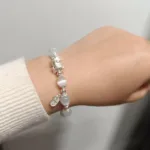 銀 + 貓眼石水晶 招財貔貅女士手鏈