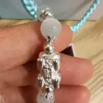銀 + 貓眼石水晶 招財貔貅女士手鏈